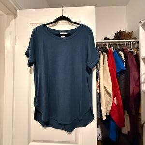 Matty M Teal Short Sleeve Top